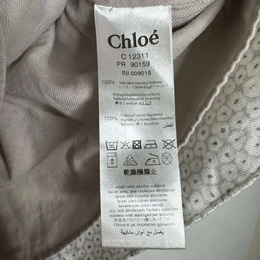 Chloe Girl's Drop Waist Long Sleeve Bow Dress Gray White Size 6
